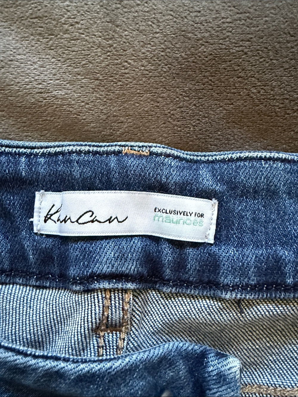 KanCan for Maurices Straight Leg Jeans Raw Frayed Hem Blue Size 20 - Picture 2 of 9